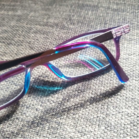 Bebe purple crystal frames with rhinestone accents, comes with case, BB5044 - Picture 3 of 9